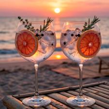 Jogo de 2 ta�as para Gin em cristal Bohemia Gastro 570ml: Requinte e Cristal Tcheco Original