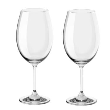 Jogo de 2 ta�as para �gua em cristal Bohemia Gastro 580ml: Requinte e Cristal Tcheco Original