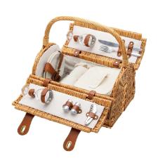 Cesta de Piquenique Completa para 2 Pessoas Oxford Floreal Dolce Vita