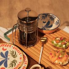 Cafeteira Francesa Vidro A�o Inox Oxford 350 Ml: Caf� Encorpado