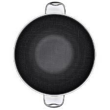 Panela Wok em A�o Inox 34cm com Tampa Oxford CookingPro Hive