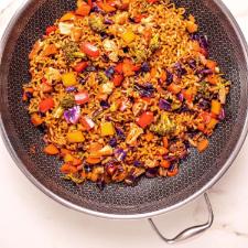 Panela Wok em A�o Inox 34cm com Tampa Oxford CookingPro Hive