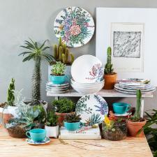 Jogo de Jantar Ch� 30 Pe�as Cer�mica Oxford Unni Bothanica: Natureza