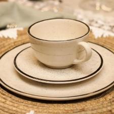 Jogo de Jantar e Ch� Oxford Unni Brisa 30 pe�as: Design moderno e cor suave