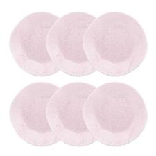 Jogo de 6 Pratos Rasos Oxford Ryo Pink Sand Rosa Claro 27,5cm Porcelana