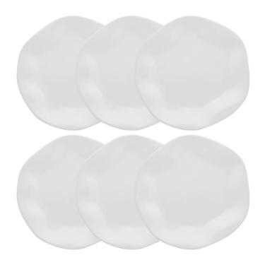 Jogo de 6 Pratos Rasos Oxford Ryo White 27,5cm Porcelana