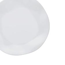 Jogo de 6 Pratos Fundos Oxford Ryo White 22,5cm Porcelana