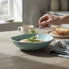 Saladeira Cer�mica Oxford Ryo Blue Bay 26 Cm: Org�nica Azul