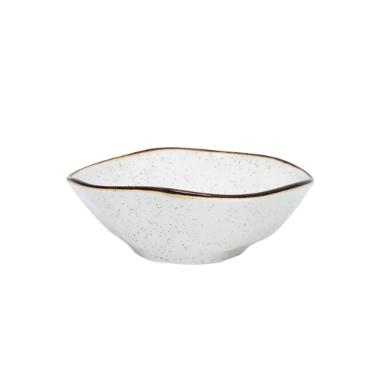 Tigela de Porcelana Oxford Ryo Maresia Branco e Marrom 500ml