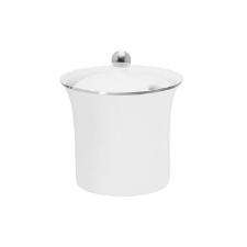 A�ucareiro de Porcelana Oxford Flamingo Isabel com Tampa Branco e prata 200ml