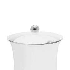 A�ucareiro de Porcelana Oxford Flamingo Isabel com Tampa Branco e prata 200ml