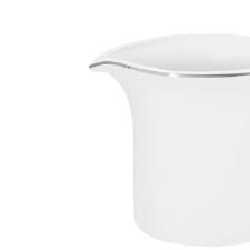 Leiteira de Porcelana Oxford Flamingo Isabel Branca e Prata 600ml