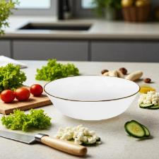 Saladeira em porcelana com friso ouro Oxford Sofia 26cm: Eleg�ncia e brilho para servir