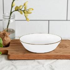 Saladeira em porcelana com friso ouro Oxford Sofia 26cm: Eleg�ncia e brilho para servir