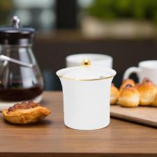 A�ucareiro Oxford Sofia 200ml em porcelana com friso de ouro: Delicadeza e eleg�ncia