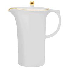 Bule Oxford Sofia em porcelana com friso ouro 1,2 Litro: Eleg�ncia e charme para servir