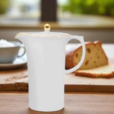 Bule Oxford Sofia em porcelana com friso ouro 1,2 Litro: Eleg�ncia e charme para servir