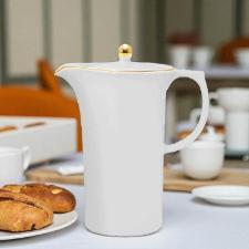 Bule Oxford Sofia em porcelana com friso ouro 1,2 Litro: Eleg�ncia e charme para servir