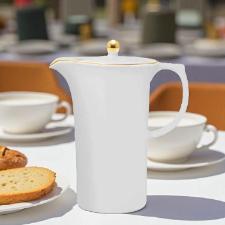 Bule Oxford Sofia em porcelana com friso ouro 1,2 Litro: Eleg�ncia e charme para servir