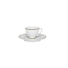 Jogo de Jantar Ch� Caf� 42 P�s Porcelana Oxford Soleil Vict�ria Ouro