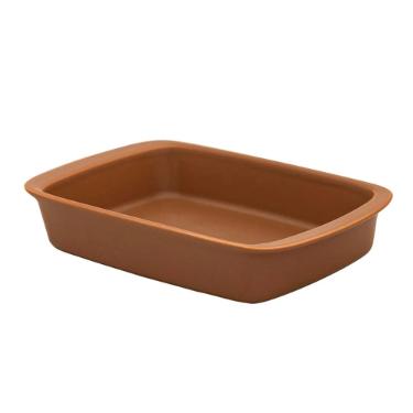Travessa Refrat�ria Oxford Tango Marrom 40x24x7cm 3,25L