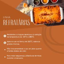 Travessa Refrat�ria Oxford Tango Marrom 40x24x7cm 3,25L