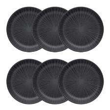 Jogo de 6 Pratos Fundos Oxford Flat �nix Preto 20,5cm