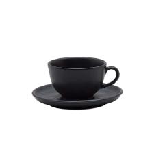 Jogo de Jantar e Ch� Oxford Flat �nix Preto 30 Pe�as