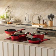 Frigideira Antiaderente Oxford Everyday Vermelha 28cm para Indu��o