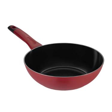 Panela Wok Antiaderente Oxford Everyday Vermelha 28cm para Indu��o
