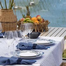 Jogo de Jantar Ch� 30 Pe�as Porcelana Oxford Flamingo Toile De Jouy: Brasil