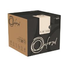 Jogo de Jantar e Ch� Oxford Flamingo Lazuli 30 Pe�as Porcelana Cor Intensa Sofisticada