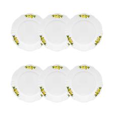 Jogo de 6 Pratos de Sobremesa Oxford Soleil Limoni 23cm Porcelana