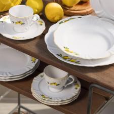 Jogo de 6 Pratos de Sobremesa Oxford Soleil Limoni 23cm Porcelana