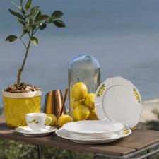 Jogo de 6 Pratos de Sobremesa Oxford Soleil Limoni 23cm Porcelana