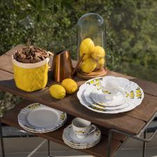 Jogo de Jantar e Ch� Oxford Soleil Limoni 30 Pe�as Porcelana