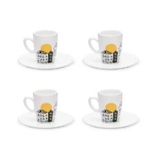 Jogo 4 X�caras Caf� Expresso Porcelana Oxford City 75 Ml: Urbano