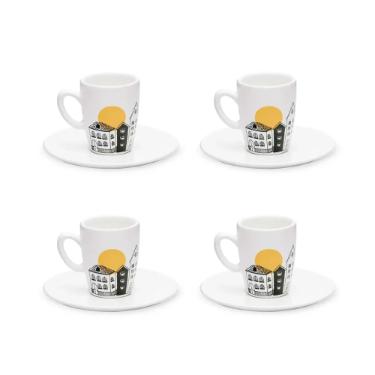 Jogo 4 X�caras Caf� Expresso Porcelana Oxford City 75 Ml: Urbano