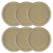 Jogo de 6 Pratos Rasos Oxford Flat Ocre 26cm