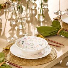 Jogo de Jantar Ch� 30 Pe�as Cer�mica Oxford Unni Jardim Secreto: Afeto