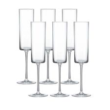 Jogo de 6 Ta�as de Cristal para Espumante Oxford Minimal Classic 170ml