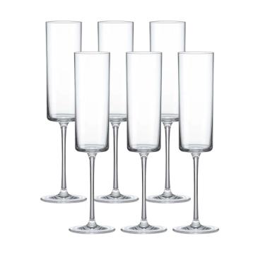 Jogo de 6 Ta�as de Cristal para Espumante Oxford Minimal Classic 170ml