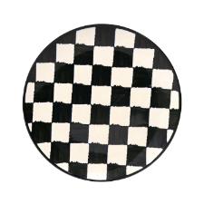 Jogo 6 Pratos Rasos Cer�mica Oxford Unni Damas 26 Cm: Quadriculado