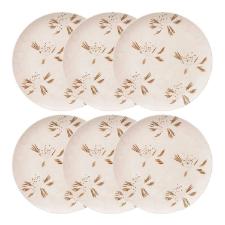 Jogo 6 Pratos Rasos Cer�mica Oxford Unni Orqu�dea 26 Cm: Floral