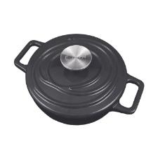 Ca�arola de Ferro Fundido Esmaltado Oxford Aroma Cinza 22cm Para Fog�o Indu��o