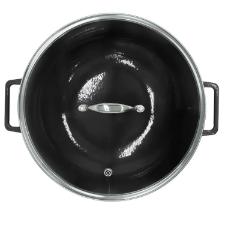 Panela Wok de Ferro Fundido Esmaltado Oxford Aroma Cinza 35cm para Indu��o