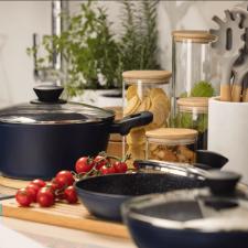 Jogo de Panelas Antiaderente Oxford Everyday Azul 4 Pe�as com Alum�nio Indu��o