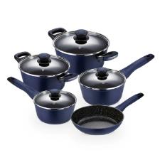 Jogo de Panelas Antiaderente Oxford Everyday Azul 5 Pe�as com Alum�nio Indu��o