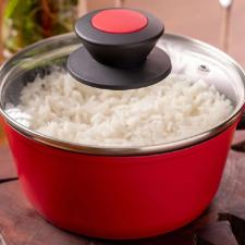 Panela Oxford Everyday Vermelha Antiaderente 18cm Alum�nio com Tampa