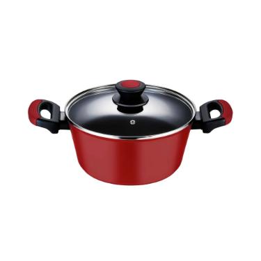 Ca�arola Antiaderente Oxford Everyday Vermelha 20cm Alum�nio com Tampa